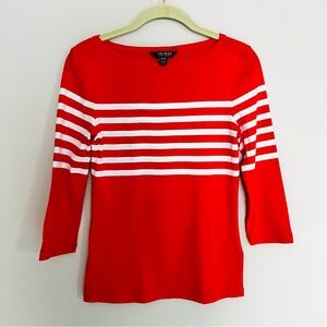 Ralph Lauren Red and White Striped Too
